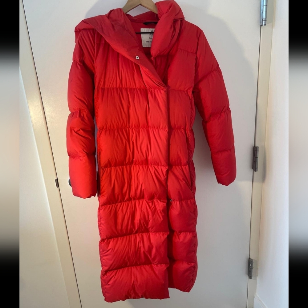 Aritzia Red Puffer Coat